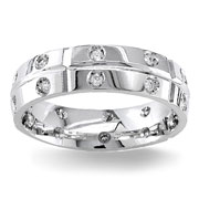Diamond Wedding Band 14K White Gold 0.40 TCW