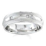 Diamond Wedding Band 14K White Gold 0.16 TCW