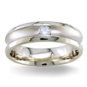 Diamond  Band 14K White Gold 0.14 TCW