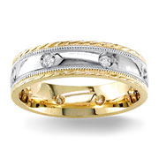 Diamond Wedding Band 14K Two Tone 0.16 TCW