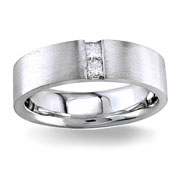 Diamond Wedding Band 14K White Gold 0.24 TCW