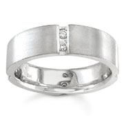 Diamond Wedding Band 14K White Gold 0.24 TCW