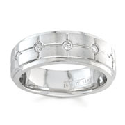 Diamond Wedding Band 14K White Gold 0.25 TCW