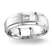 Diamond Wedding Band 14K White Gold 0.07 TCW
