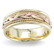 7.00 mm14K Tri Color Wedding Band
