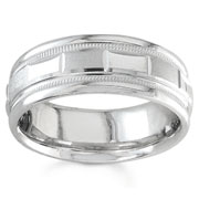 6.50 mm 14K White Gold Wedding Band