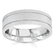 7.00 mm 14K White Gold Wedding Band