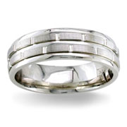 6.50 mm 14K White Gold Wedding Band