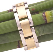 14K Two Tone Flexible Wedding Ring