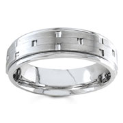 6.50 mm 14K White Gold Wedding Band