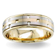 6.50 mm 14K Two Tone Wedding Band