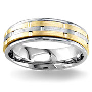 Two Tone 6.50 mm 14K Two Tone Gold Wedding Band