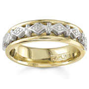 6.00 mm 14K Two Tone Wedding Band
