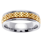 14K Celtic Knot Design 6mm Wedding Band