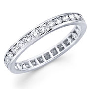 Channel Set 14K White Gold Diamond Eternity Band
