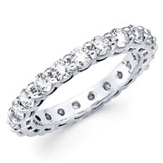 Shared Prong 14K White Gold Diamond Eternity Band