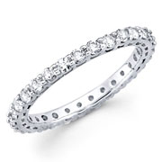 Round Diamond Eternity Band in 14K White Gold