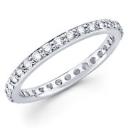 Round Diamond 14K White Gold Eternity Ring