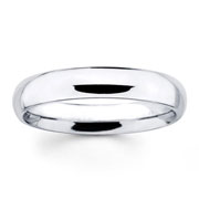 14k White Gold 4mm Wedding Ring