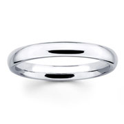 14k White Gold 3mm Wedding Ring