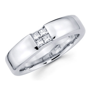 14KW Invisible Princess Men's Ring (0.30Ct)