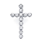 14KW Micro Set Round Diamond Cross (0.17Ct)