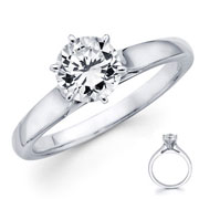 14k White Gold Round Diamond Solitaire (0.15-0.40 ctw)