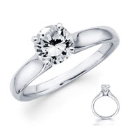 14k White Gold Round Diamond Solitaire (0.15-0.40 ctw)