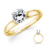 14k Yellow Gold Round Diamond Solitaire (0.50-1.00 ctw)