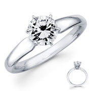 14k White Gold Round Diamond Solitaire (0.20-0.40 ctw)