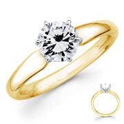 14k Yellow Gold Round Diamond Solitaire (0.50-1.00 ctw)