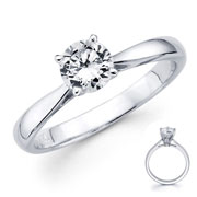 14k White Gold Round Diamond Solitaire (0.20-0.40 ctw)