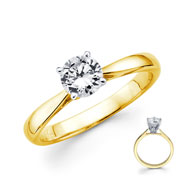 14k Yellow Gold Round Diamond Solitaire (0.20-0.40 ctw)