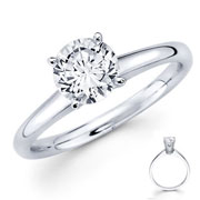 14k White Gold Round Diamond Solitaire (0.20-0.40 ctw)