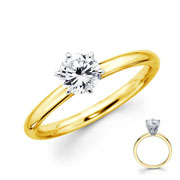 14k Yellow Gold Round Diamond Solitaire (0.15-0.40 ctw)