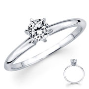 14k White Gold Round Diamond Solitaire (0.15-0.40 ctw)