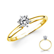 14k Yellow Gold Round Diamond Solitaire (0.15-0.40 ctw)