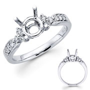 Round Diamond Set 18KW Engagement Ring (0.30ct)