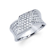 14KW Round Micro-Pave Diamond Ring (0.78Ct)