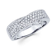 14KW Round Micro-Pave setting Diamond Ring (0.41Ct)