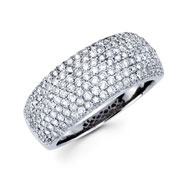 14KW Round Micro-Pave setting Diamond Ring (1.51Ct)