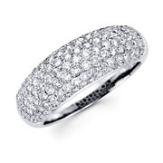 14KW Round Micro-Pave setting Diamond Ring (1.30Ct)