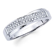 14KW Round Micro-Pave setting Diamond Ring (0.11Ct)