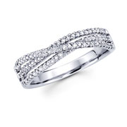 14KW Round Micro-Pave setting Diamond Ring (0.38Ct)