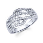 14KW Baguette, Round Diamond Ring (1.13Ct)