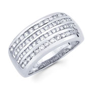 14KW 4Line Princess, Round Channel Setting Diamond Ring (1.13Ct)