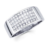 14KW Princess Invisible Setting Diamond Ring (1.02Ct)