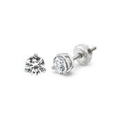 0.50 ct 14K White Gold Solitaire Diamond Earrings