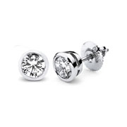 1.25ctw 14K White Gold Solitaire Diamond Earrings
