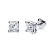 1.25 Ct 14K Princess Diamond Solitaire Earrings